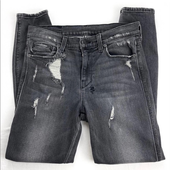 KSUBI Spray On Distressed Skinny Jean Carbon Black - Picture 5 of 6